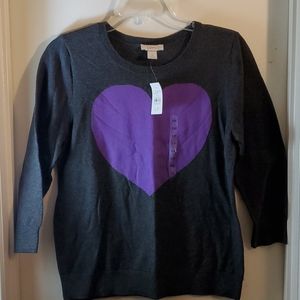 Purple Heart Sweater